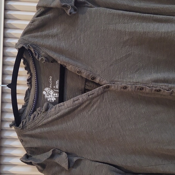 Anthropologie Pilcro Ruffled Henley - Picture 4 of 4